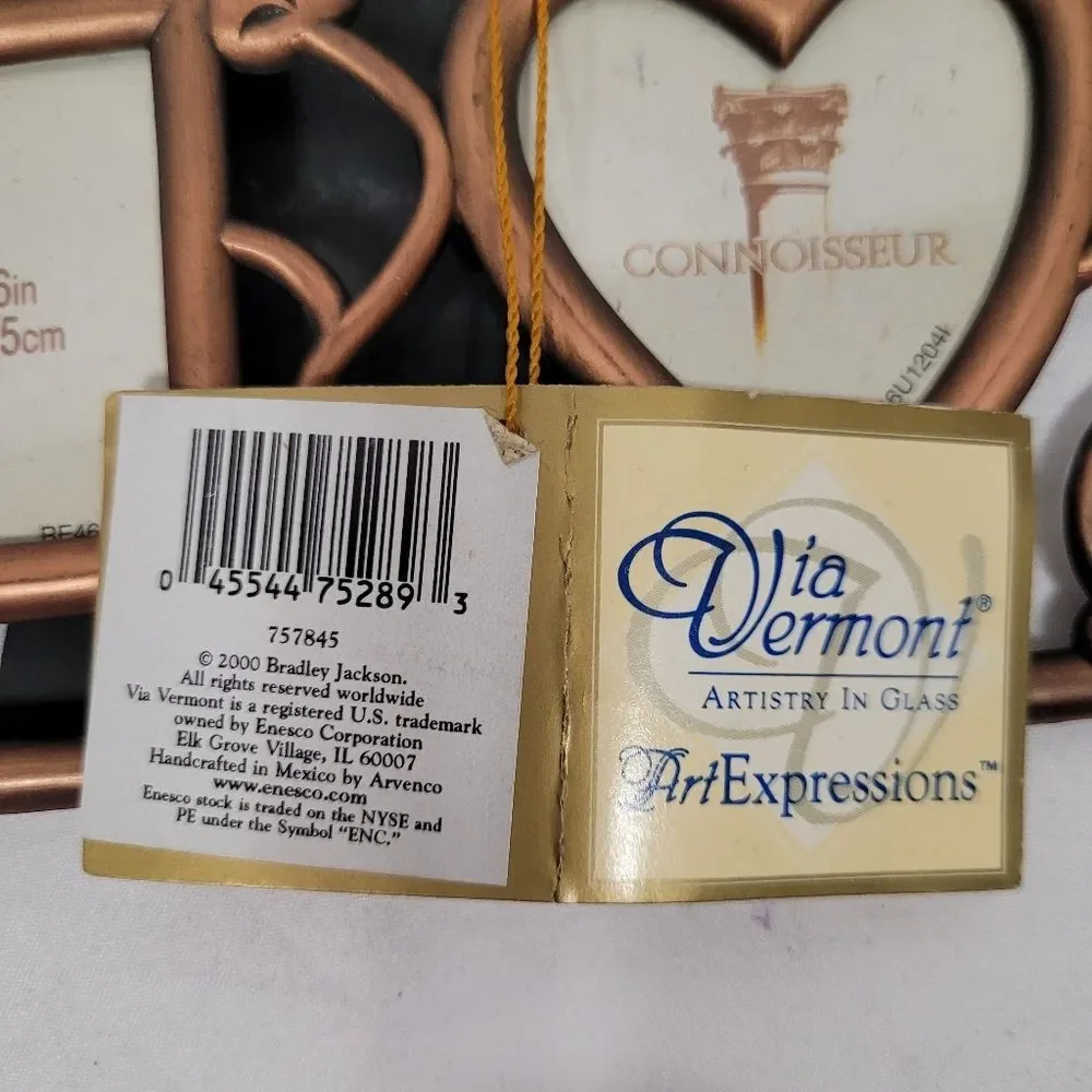 Via Vermont Art Expressions Copper Tone Photo Frame NWT